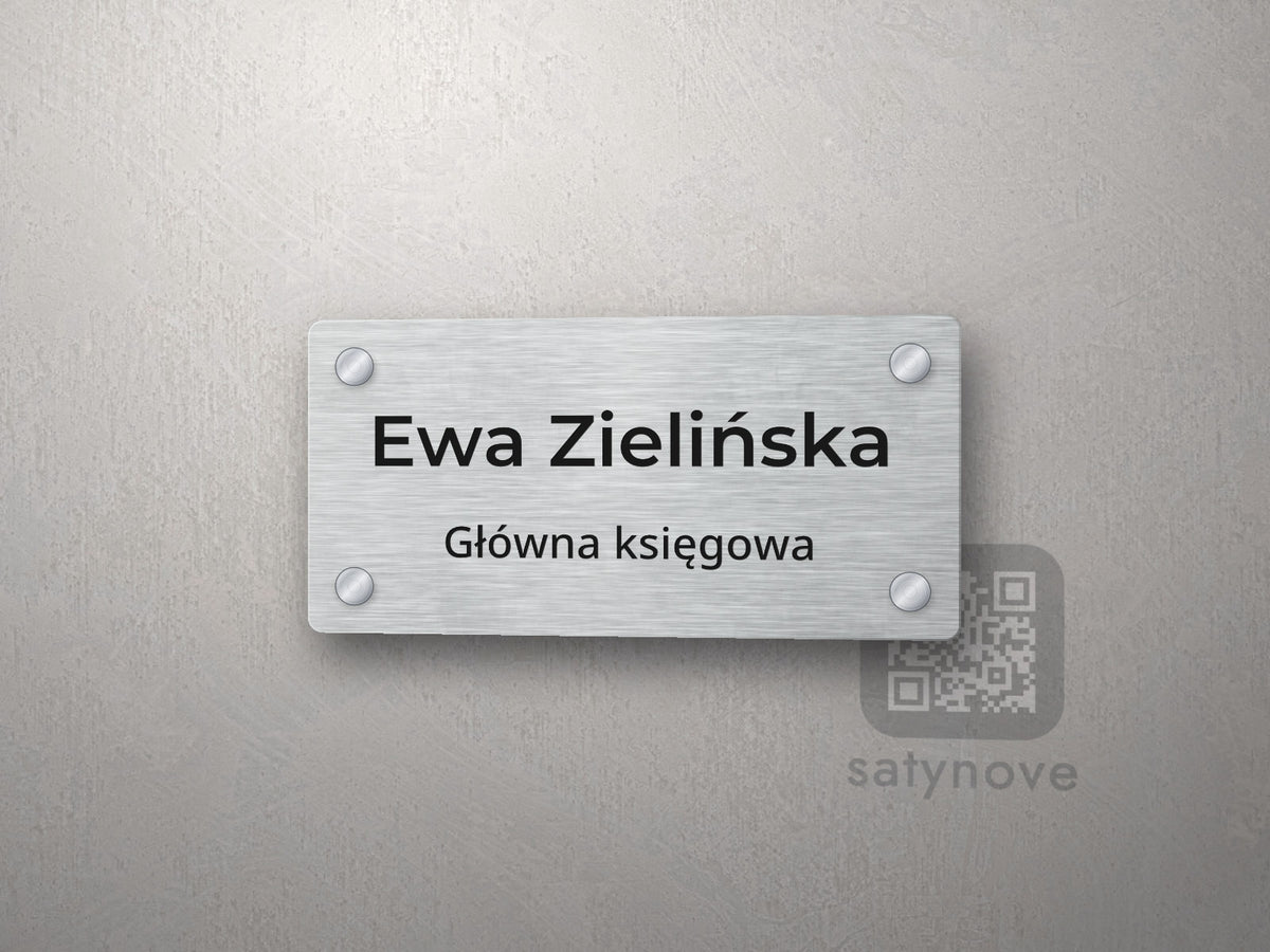 Tabliczka na drzwi Główna księgowa