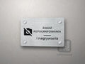 Tabliczka Zakaz fotografowania i nagrywania