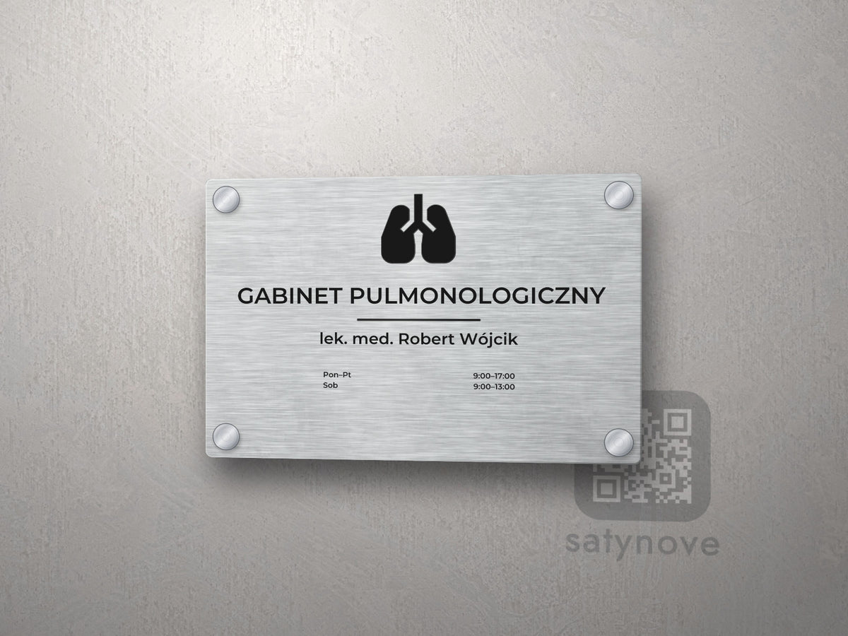 Tabliczka Gabinet pulmonologiczny z symbolem
