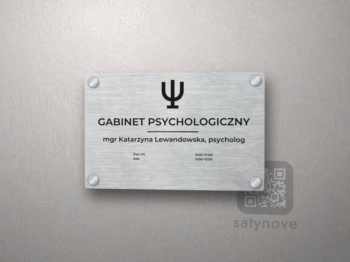 Tabliczka Gabinet psychologiczny z symbolem