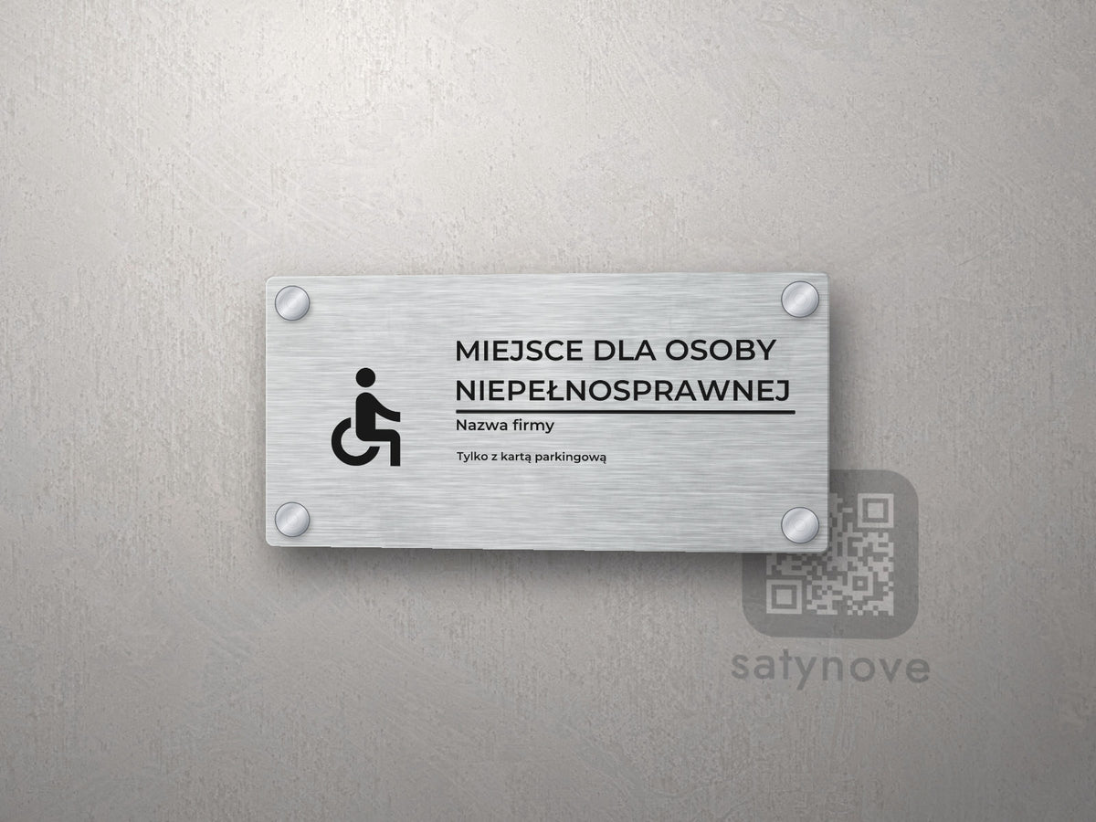 Tabliczka Miejsce dla osoby niepełnosprawnej