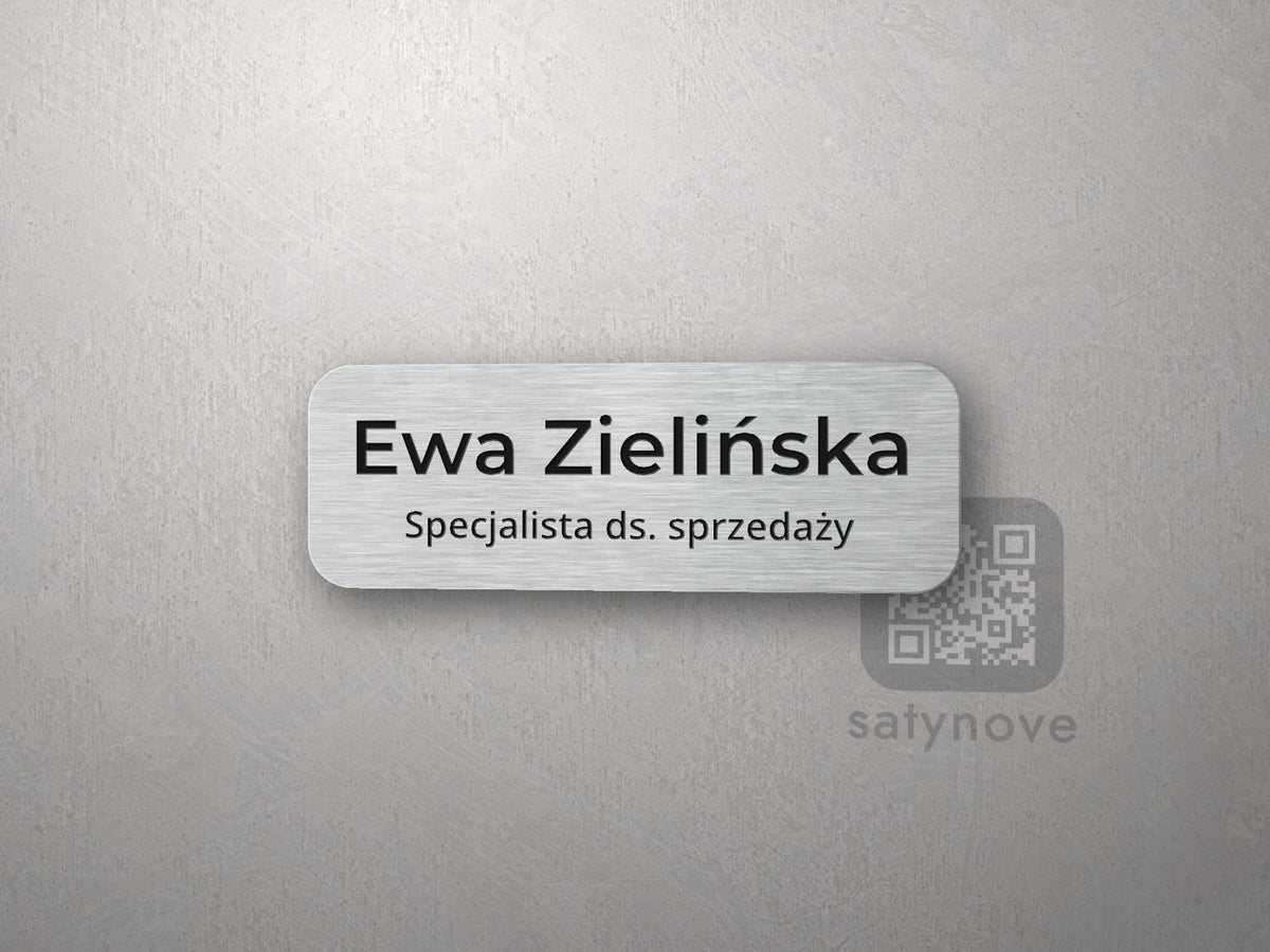 Identyfikator imienny srebrny