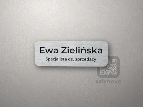Identyfikator imienny srebrny
