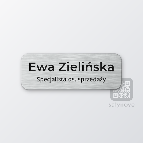 Identyfikator imienny srebrny