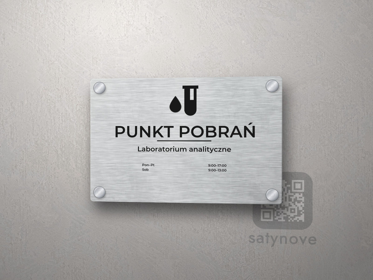 Tabliczka Punkt pobrań z symbolem