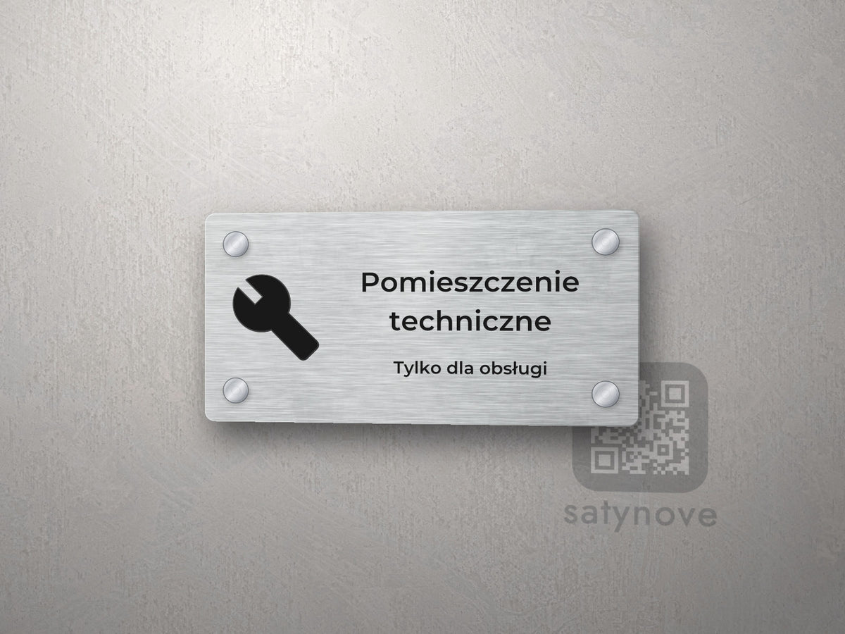 Tabliczka Pomieszczenie techniczne z piktogramem