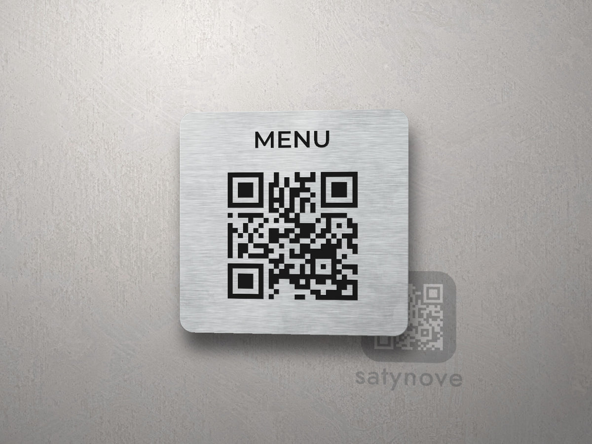 Menu z kodem QR – naklejka na stolik