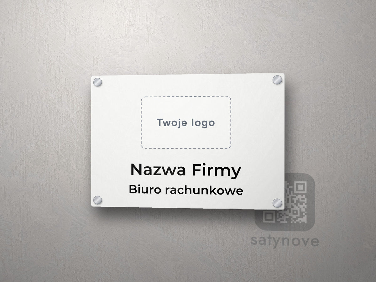 Tablica firmowa z logo A3 – dibond
