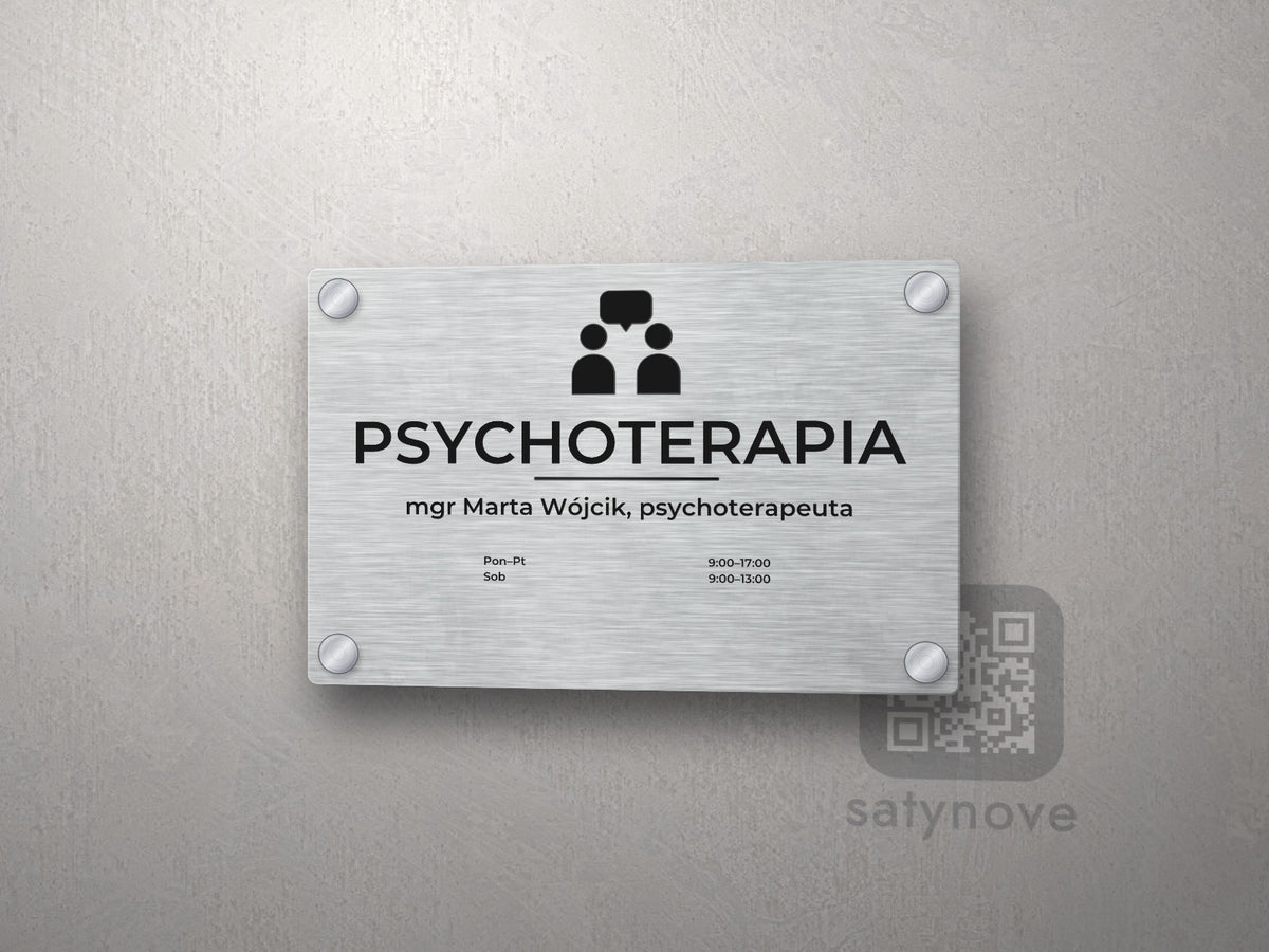 Tabliczka Psychoterapia z symbolem