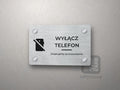 Tabliczka Wyłącz telefon komórkowy