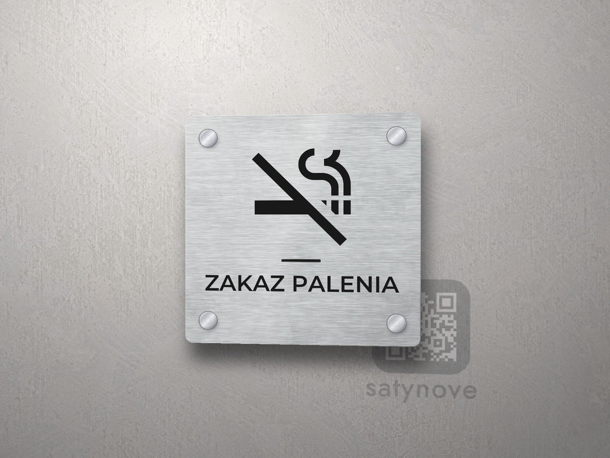 Piktogram Zakaz palenia – tabliczka z podpisem