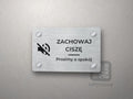 Tabliczka Zachowaj ciszę