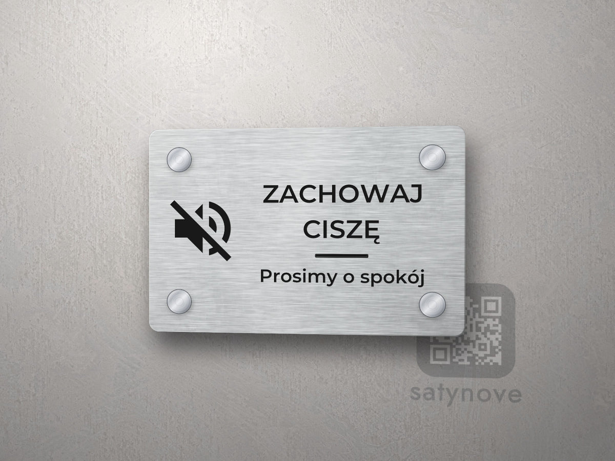 Tabliczka Zachowaj ciszę