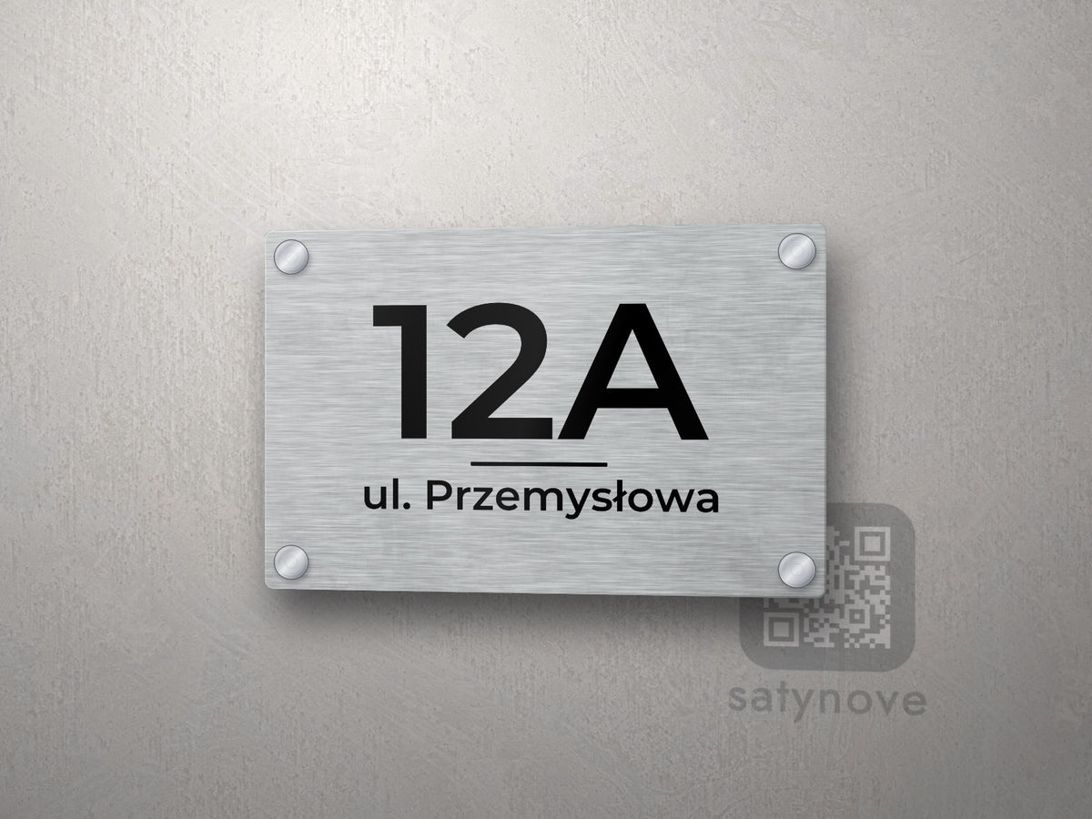 Tabliczka adresowa firmy – dibond szczotkowany