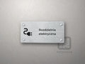 Tabliczka Rozdzielnia elektryczna z piktogramem