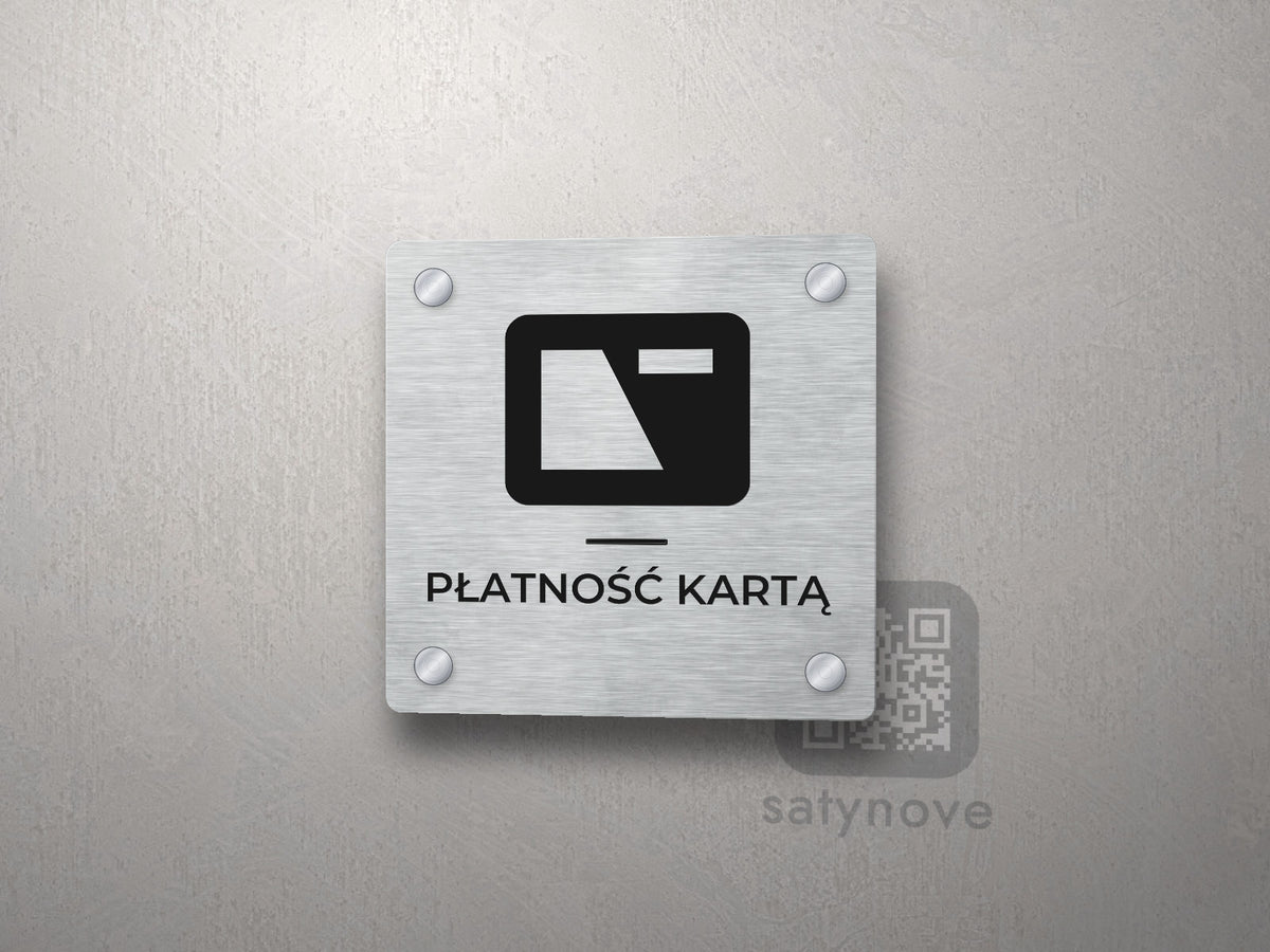 Piktogram Płatność kartą – tabliczka z podpisem