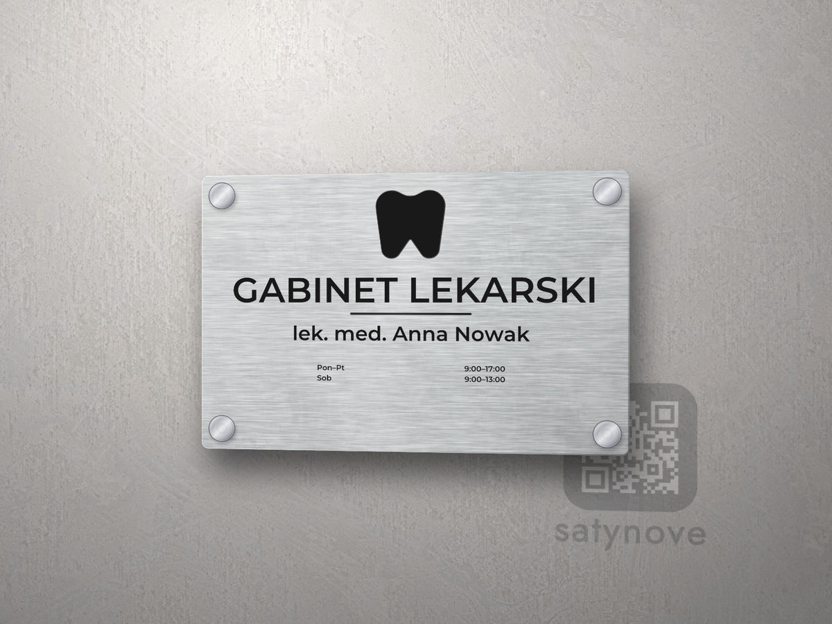 Tabliczka do gabinetu stomatologicznego, weterynaryjnego lub fizjoterapii