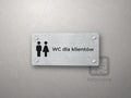 Tabliczka WC dla klientów