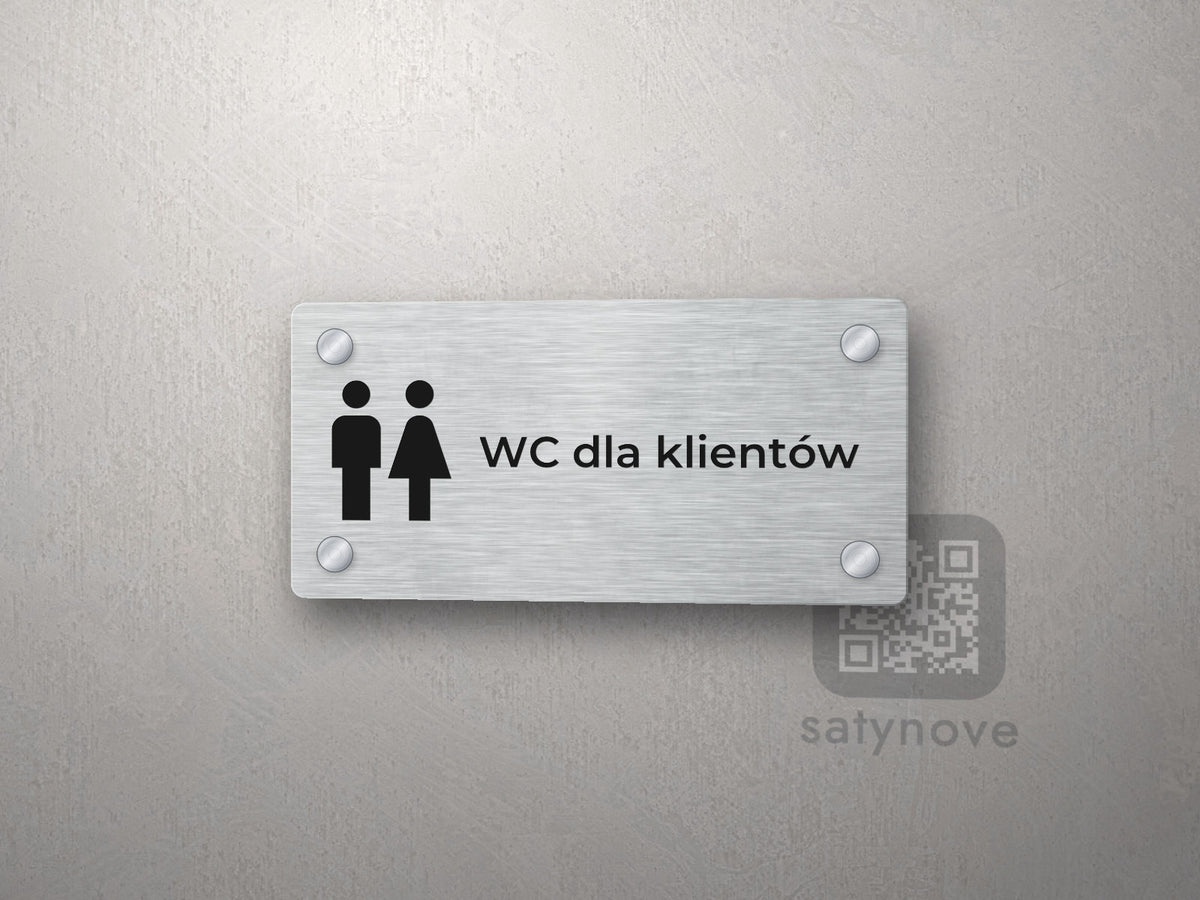 Tabliczka WC dla klientów