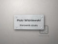 Tabliczka na drzwi Kierownik