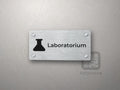 Tabliczka Laboratorium z piktogramem