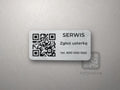 Tabliczka serwisowa z kodem QR