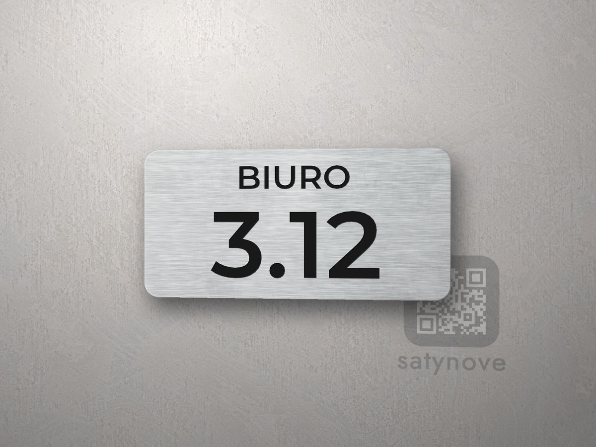 Numer biura – tabliczka na drzwi