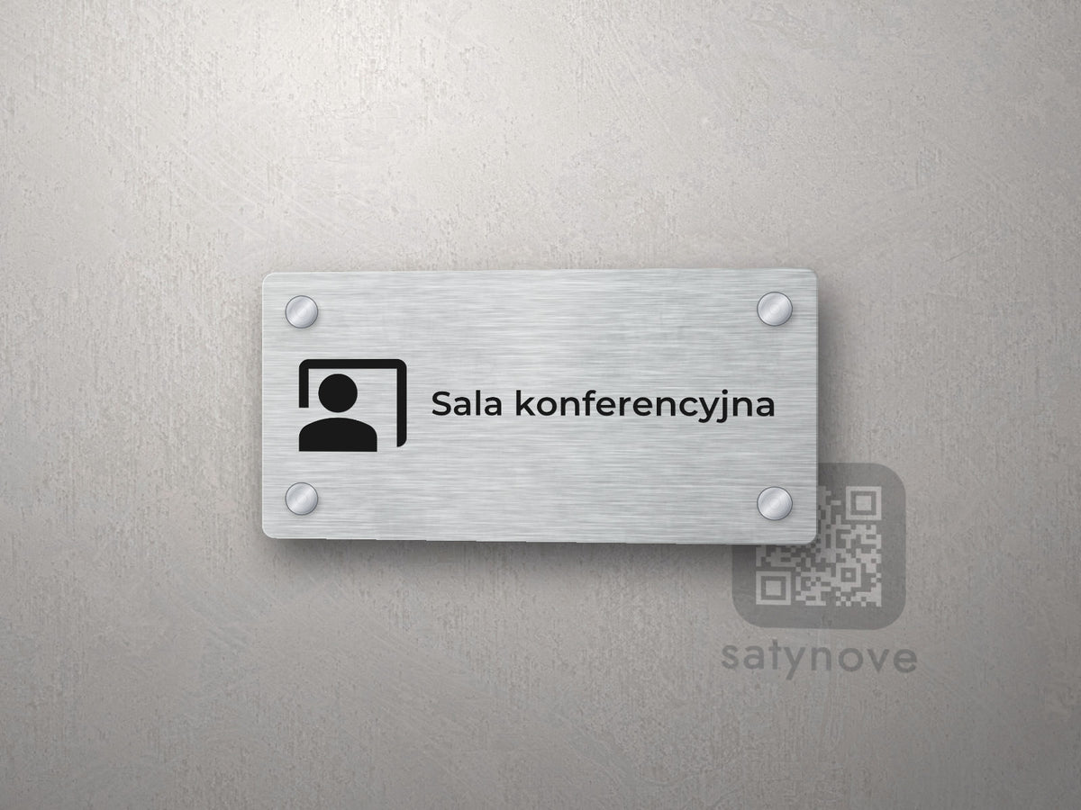 Tabliczka Sala konferencyjna z piktogramem