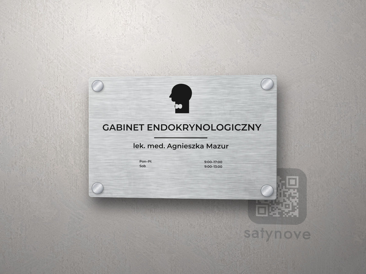 Tabliczka Gabinet endokrynologiczny z symbolem