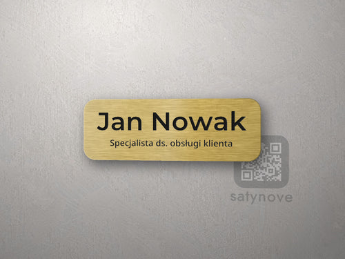 Identyfikator imienny złoty