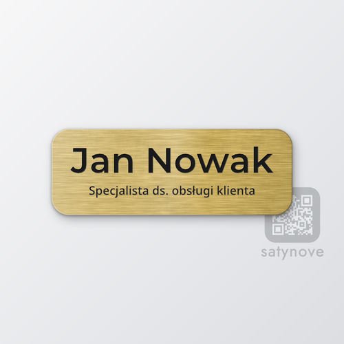 Identyfikator imienny złoty