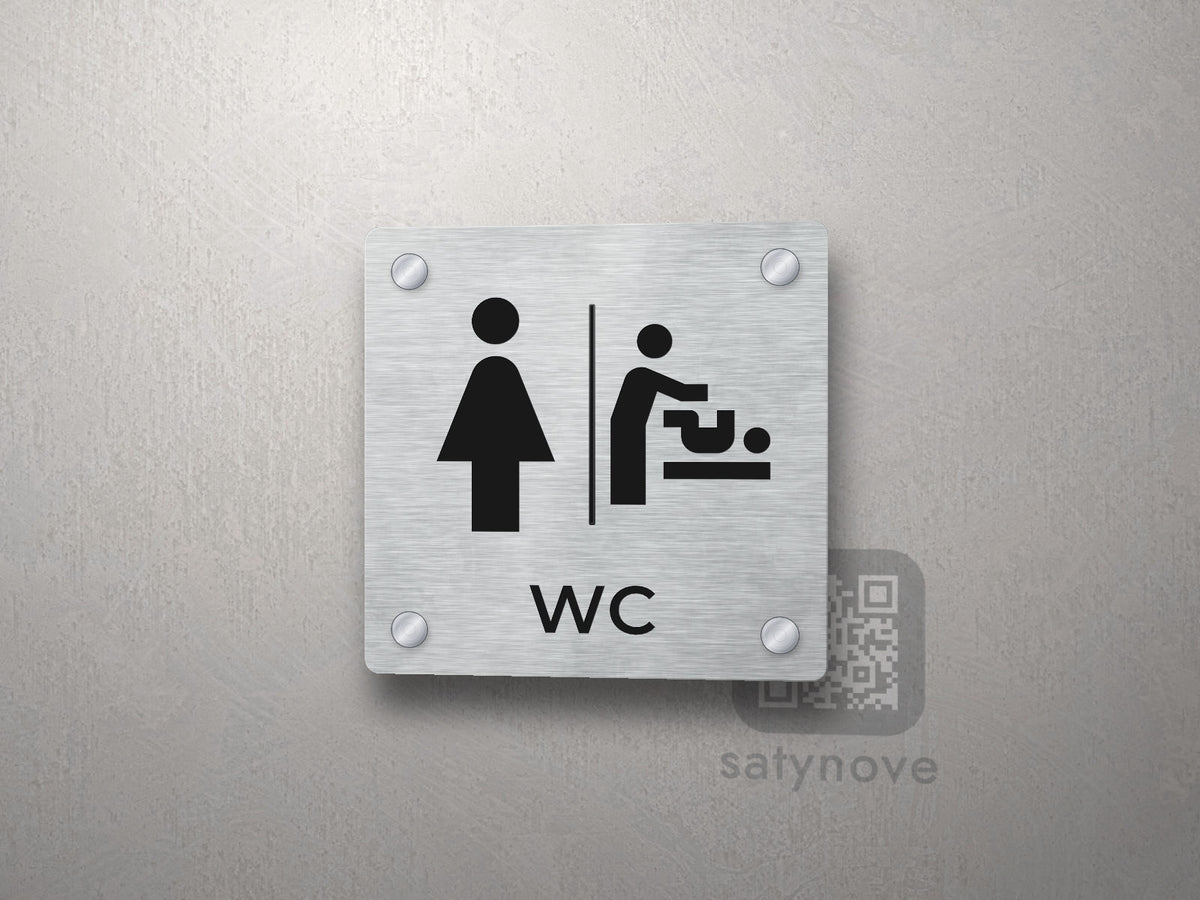 Tabliczka WC damskie z przewijakiem