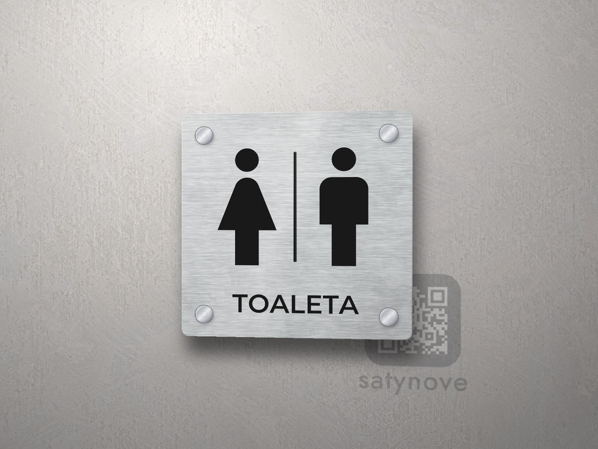 Tabliczka WC damsko-męska z piktogramami