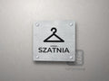 Piktogram Szatnia – tabliczka z podpisem