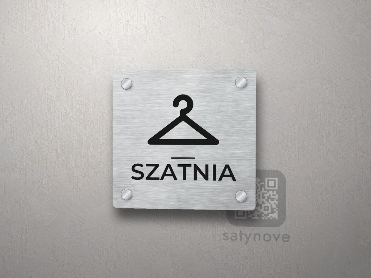 Piktogram Szatnia – tabliczka z podpisem