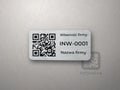 Tabliczka inwentarzowa z numerem i kodem QR