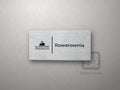 Tabliczka Rowerownia z logo spółdzielni
