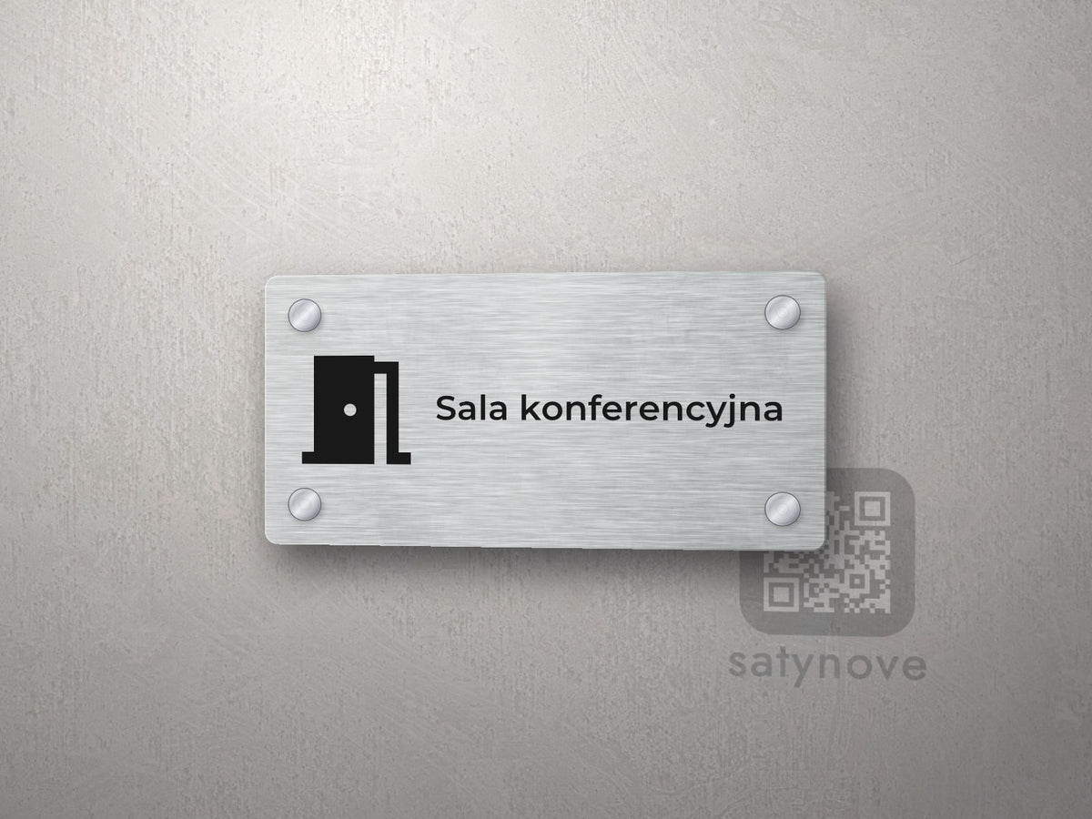 Tabliczka na drzwi pomieszczenia z piktogramem
