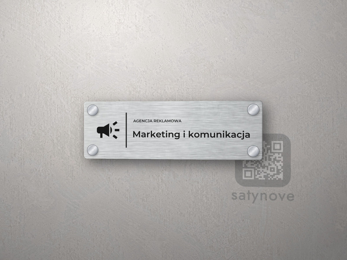 Tabliczka Agencja reklamowa z symbolem