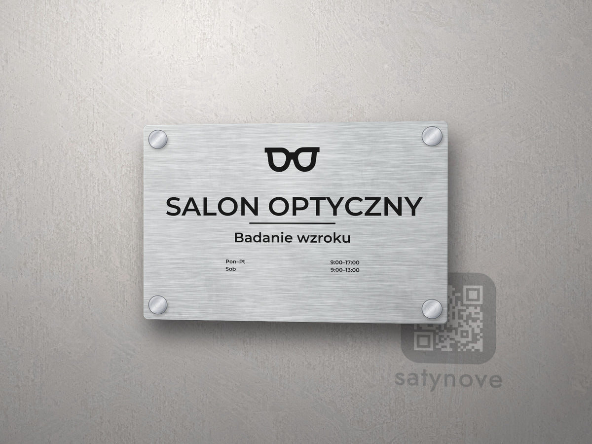 Tabliczka Salon optyczny z symbolem