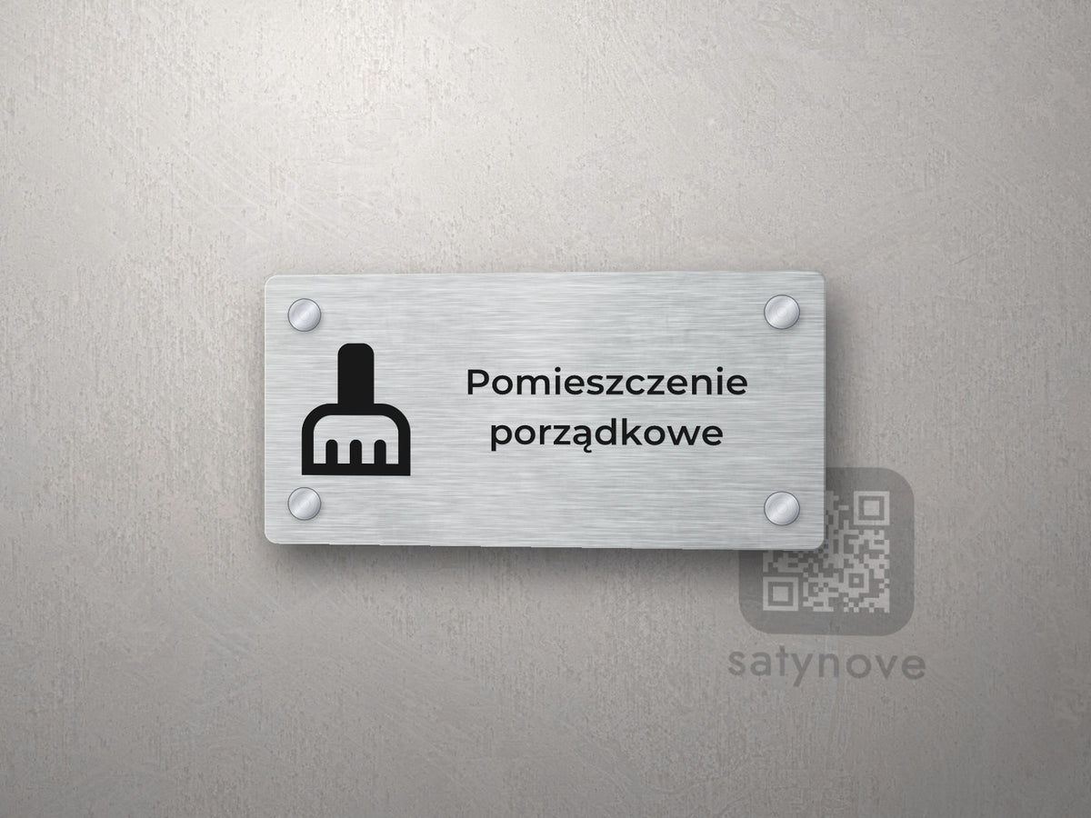 Tabliczka Pomieszczenie porządkowe z piktogramem