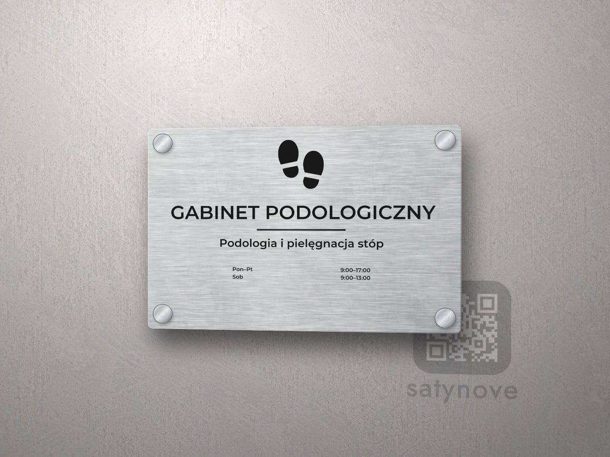 Tabliczka Gabinet podologiczny z symbolem