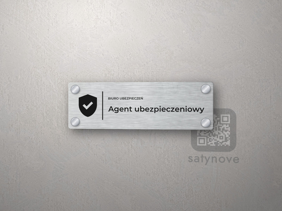 Tabliczka Biuro ubezpieczeń z symbolem