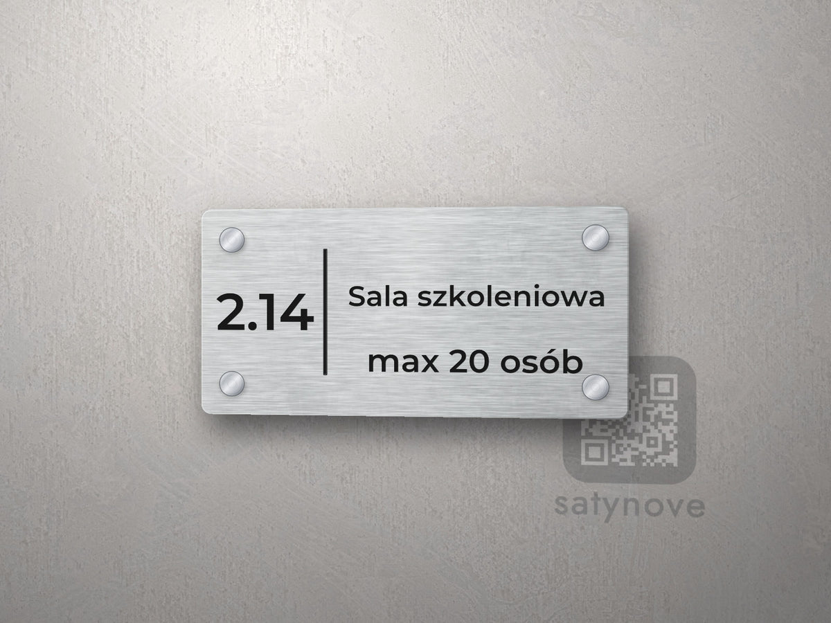 Tabliczka z numerem i nazwą sali