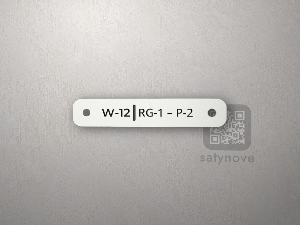 Biały pasek kablowy W-12 | RG-1 – P-2 z otworami na końcach