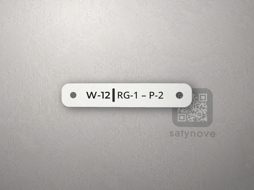 Biały pasek kablowy W-12 | RG-1 – P-2 z otworami na końcach
