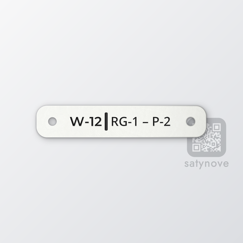 Biały pasek kablowy W-12 | RG-1 – P-2 z otworami na końcach