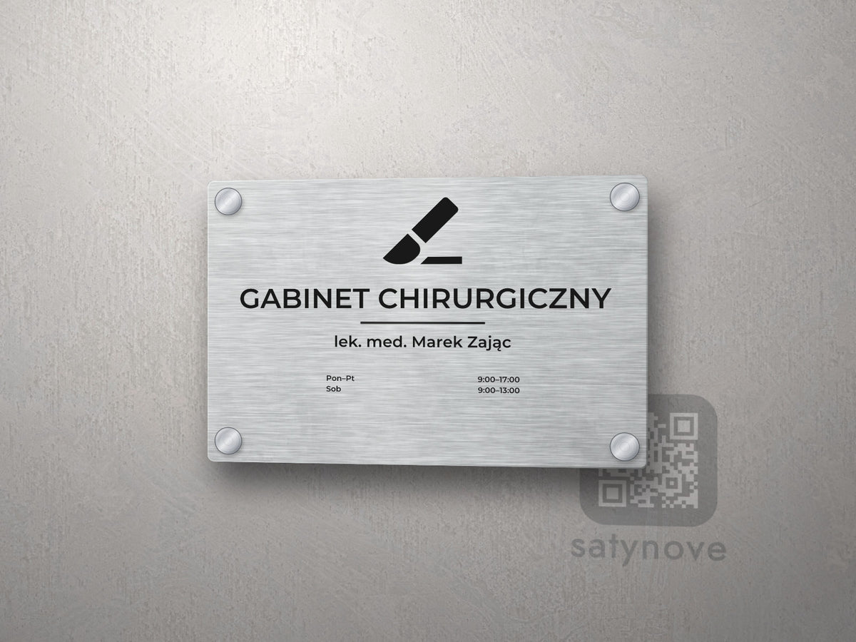 Tabliczka Gabinet chirurgiczny z symbolem