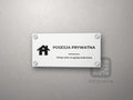 Tabliczka „Posesja prywatna” z piktogramem