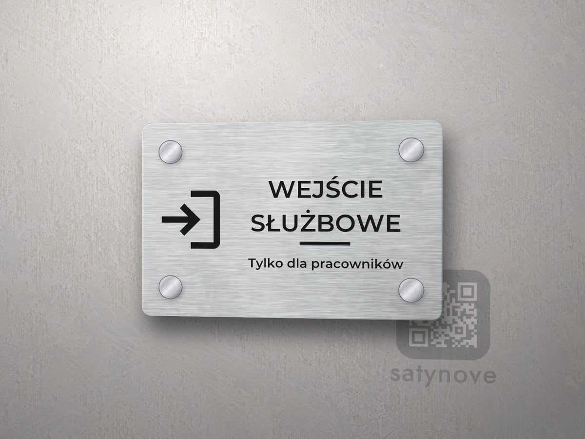 Tabliczka Wejście służbowe